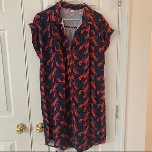 Old Navy summer lobster button down dress.